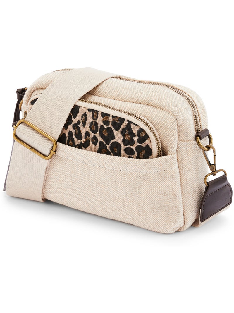 Sac-pochette effet toile de jute - DAXON Beige - Kiabi