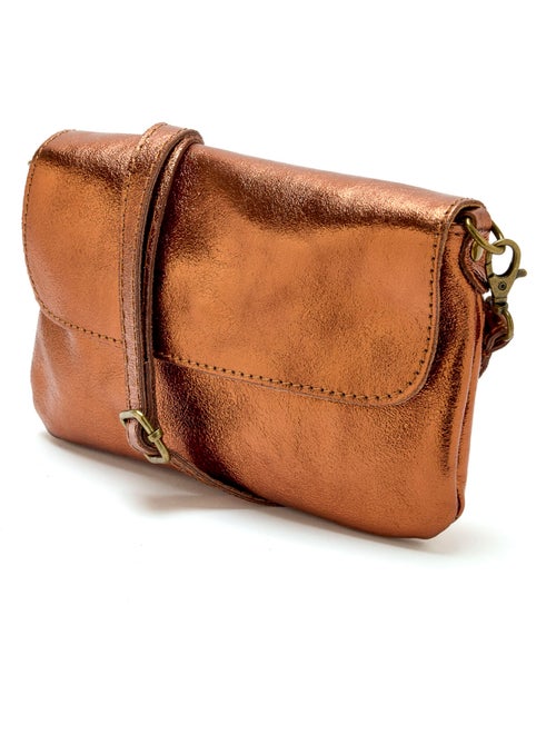 Sac pochette en cuir à bandoulière - DAXON - Kiabi Sac pochette en cuir à bandoulière - DAXON - Kiabi