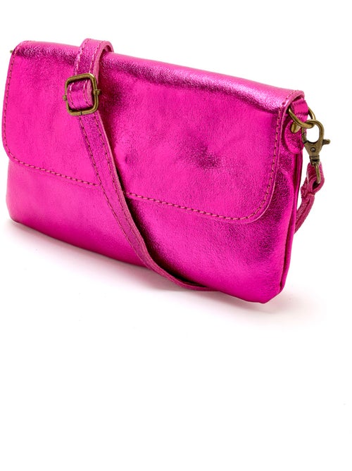 Sac pochette en cuir à bandoulière - DAXON - Kiabi Sac pochette en cuir à bandoulière - DAXON - Kiabi