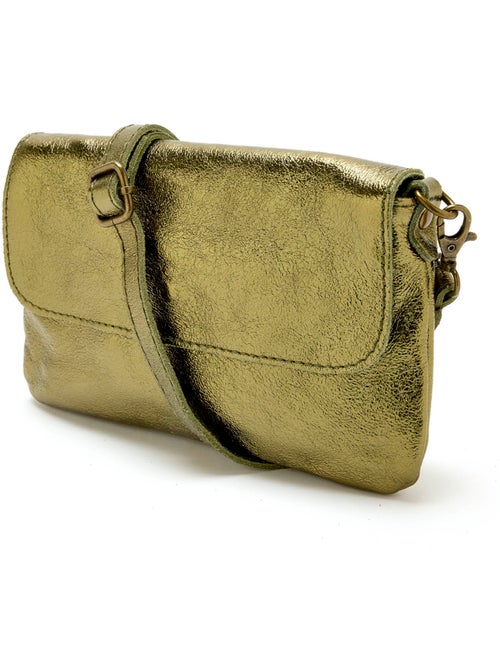 Sac pochette en cuir à bandoulière - DAXON - Kiabi Sac pochette en cuir à bandoulière - DAXON - Kiabi