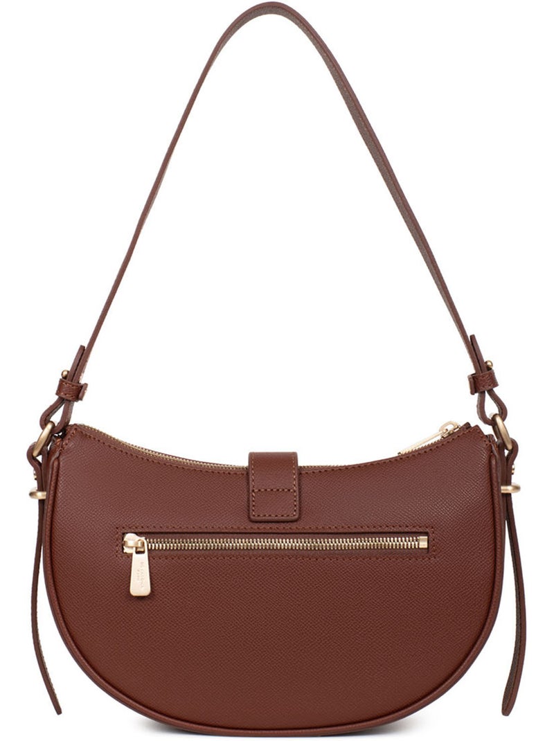 Sac porté épaule 1 anse  Cuir AUDE Marron - Kiabi