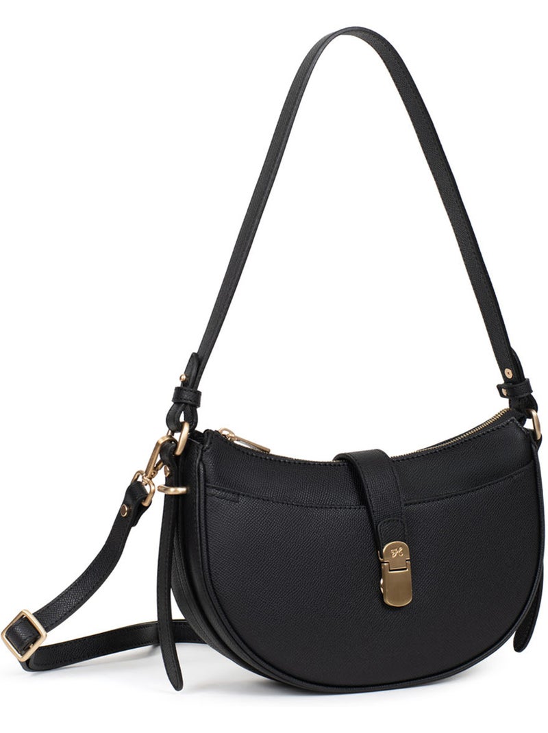 Sac porté épaule 1 anse  Cuir AUDE Noir - Kiabi