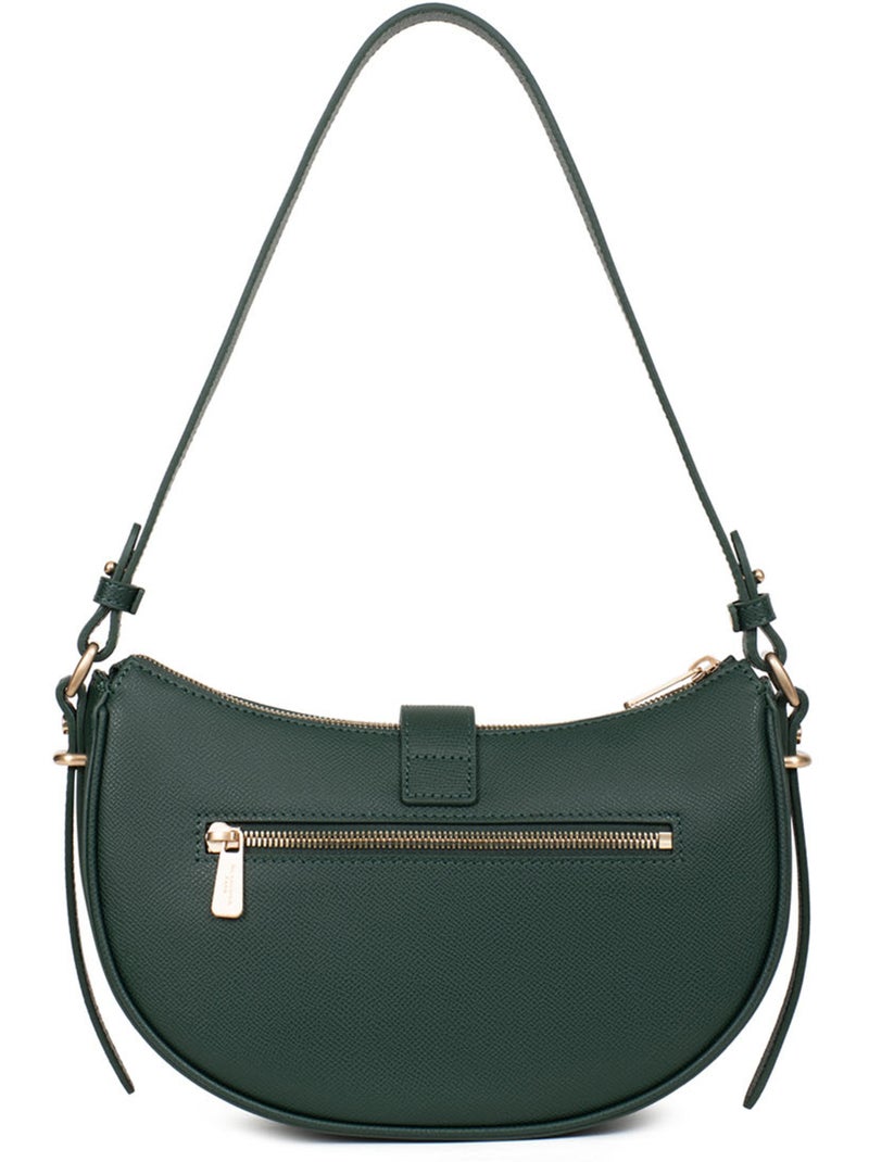 Sac porté épaule 1 anse  Cuir AUDE Vert foncé - Kiabi