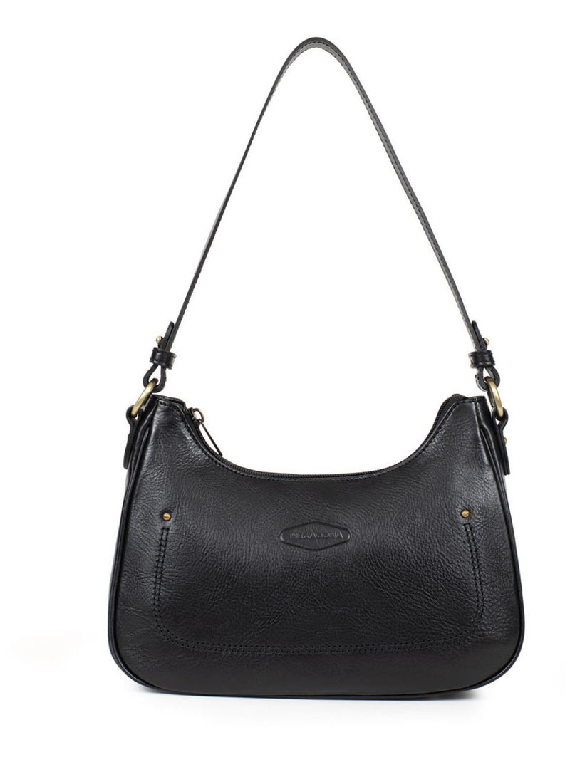Sac porté épaule 1 anse  Cuir JEANNE Noir - Kiabi