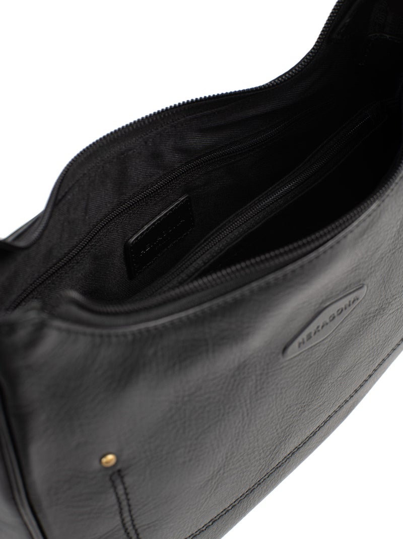 Sac porté épaule 1 anse  Cuir JEANNE Noir - Kiabi