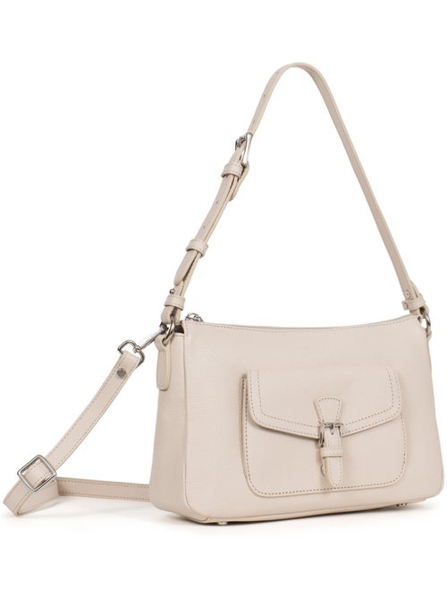 Sac porté épaule 1 anse  cuir mirabelle hexagona - Kiabi