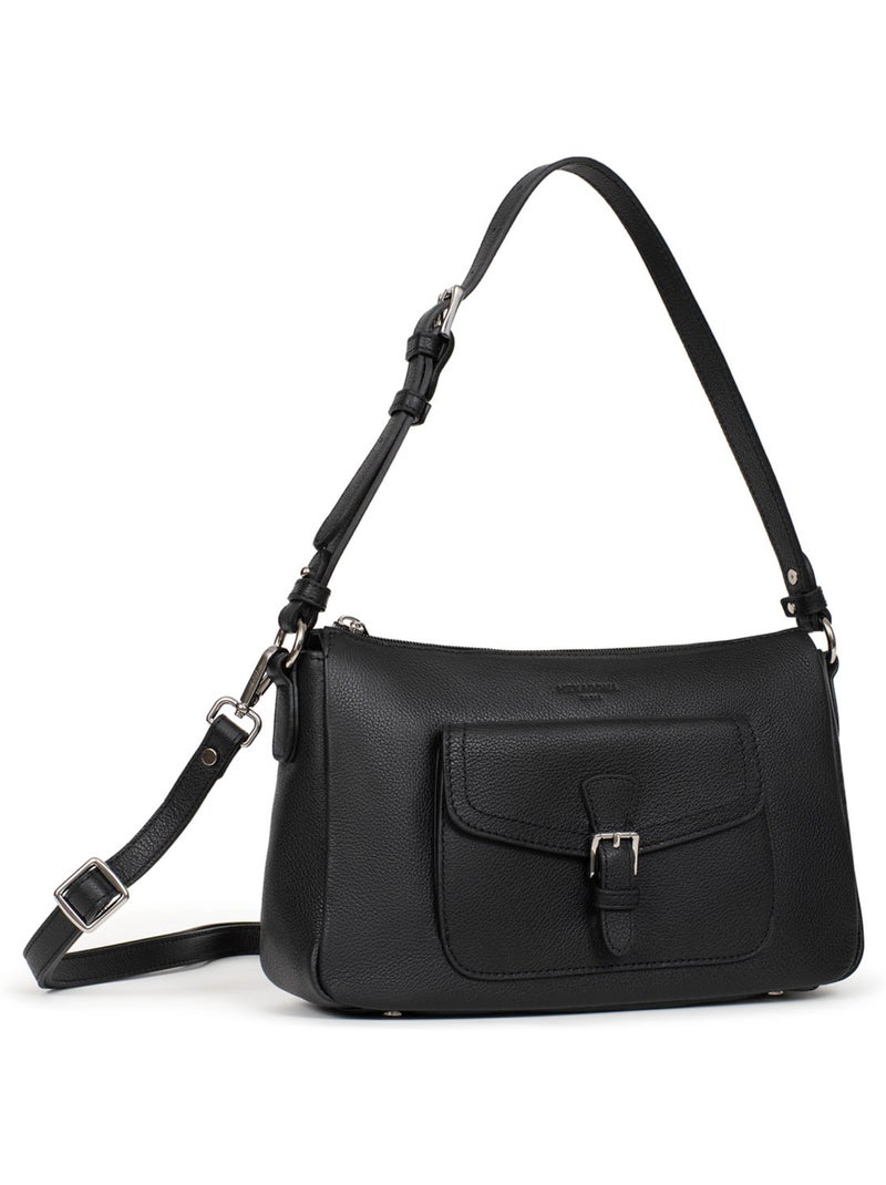 Sac porté épaule 1 anse  Cuir MIRABELLE Noir - Kiabi