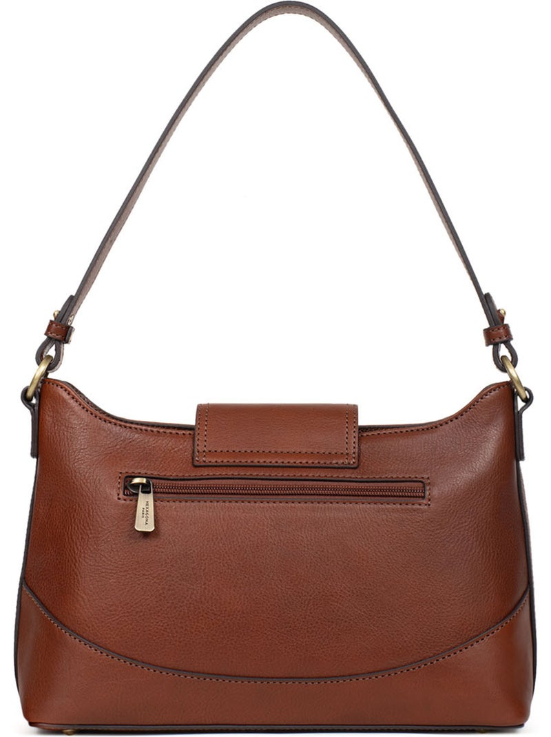 Sac porté épaule 1 anse  Cuir ONDINE Marron - Kiabi