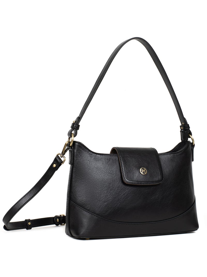 Sac porté épaule 1 anse  Cuir ONDINE Noir - Kiabi