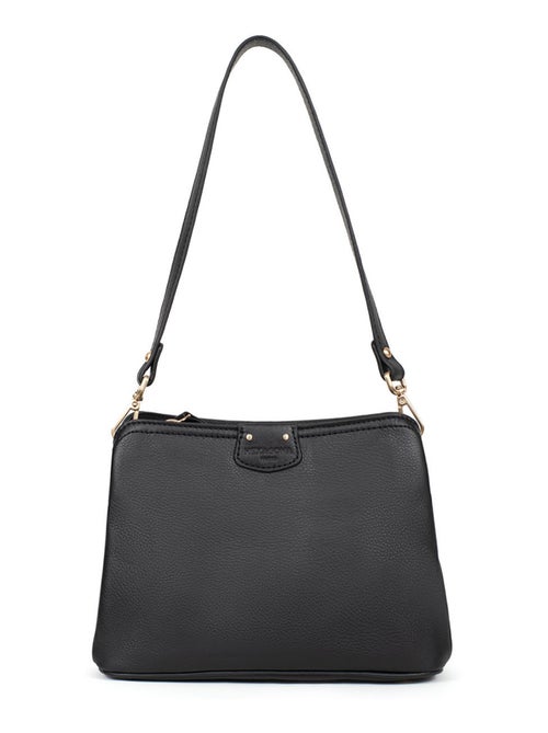 Sac porté épaule 1 anse  Cuir PRALINE - Kiabi