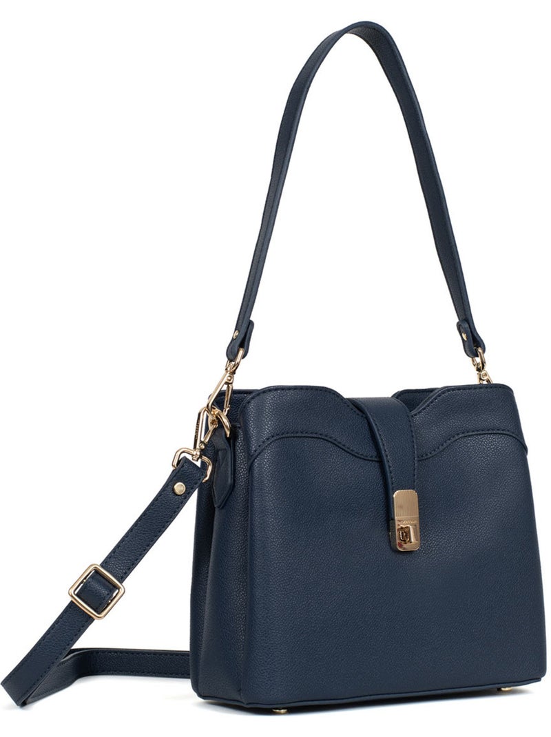 Sac porté épaule 1 anse LYS Bleu marine - Kiabi
