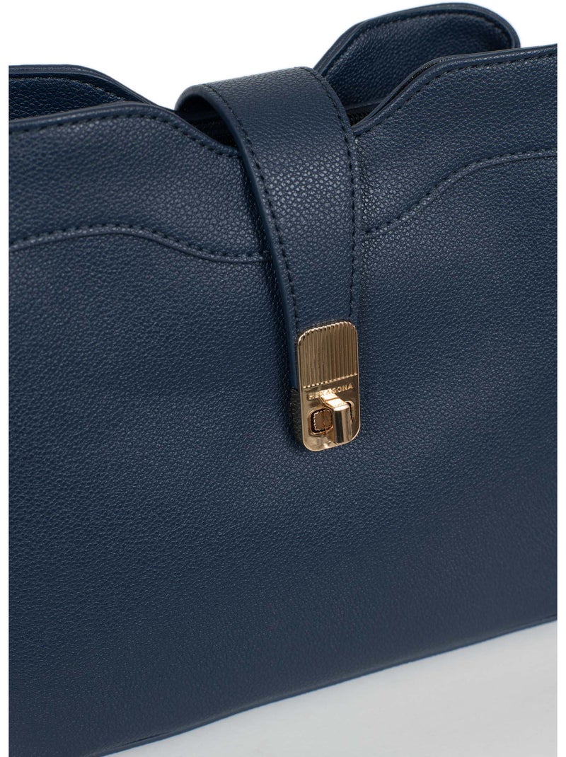 Sac porté épaule 1 anse LYS Bleu marine - Kiabi