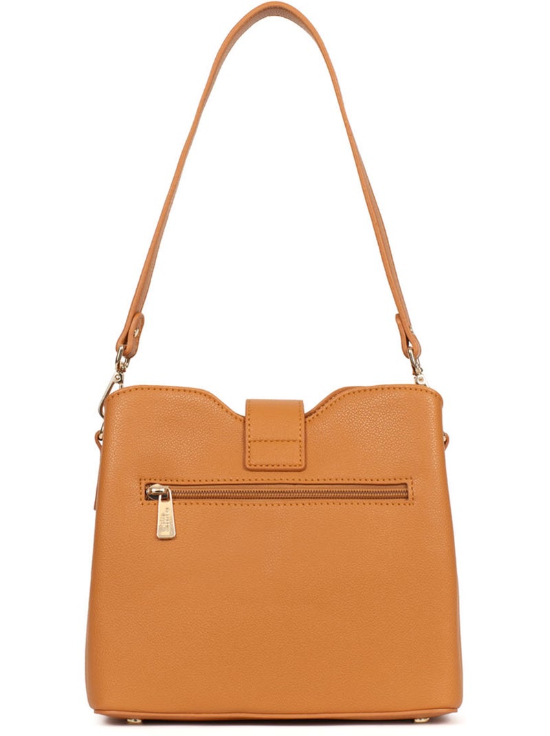 Sac porté épaule 1 anse lys hexagona Marron clair - Kiabi