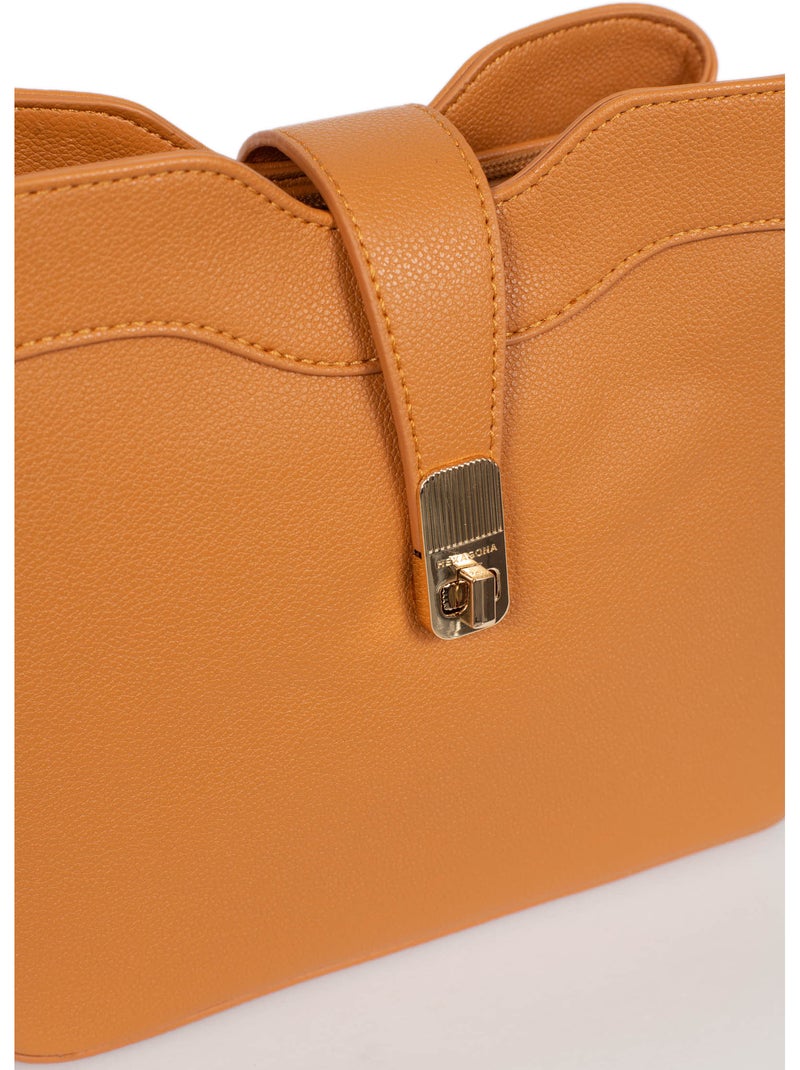 Sac porté épaule 1 anse lys hexagona Marron clair - Kiabi