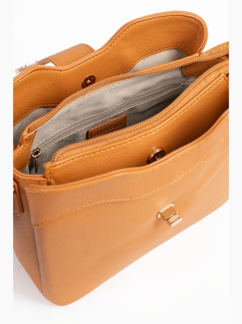 Sac porté épaule 1 anse lys hexagona Marron clair - Kiabi