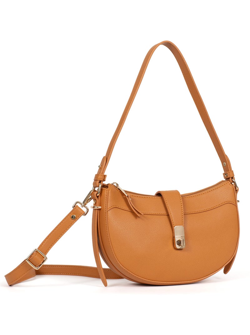Sac porté épaule 1 anse lys hexagona Marron clair - Kiabi