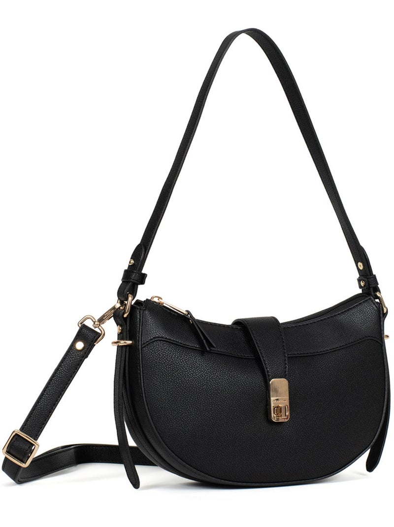 Sac porté épaule 1 anse lys hexagona Noir - Kiabi