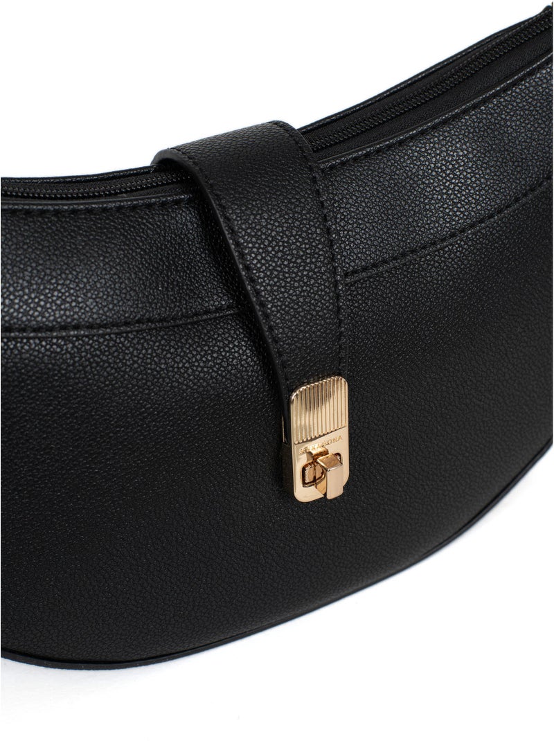 Sac porté épaule 1 anse lys hexagona Noir - Kiabi