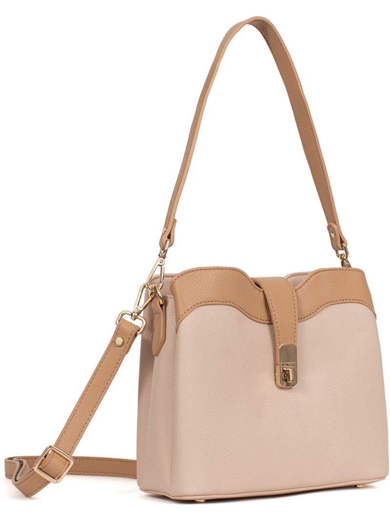 Sac porté épaule 1 anse lys hexagona Nude - Kiabi