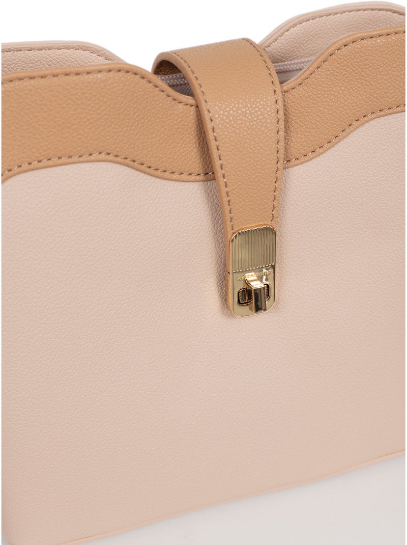 Sac porté épaule 1 anse lys hexagona Nude - Kiabi