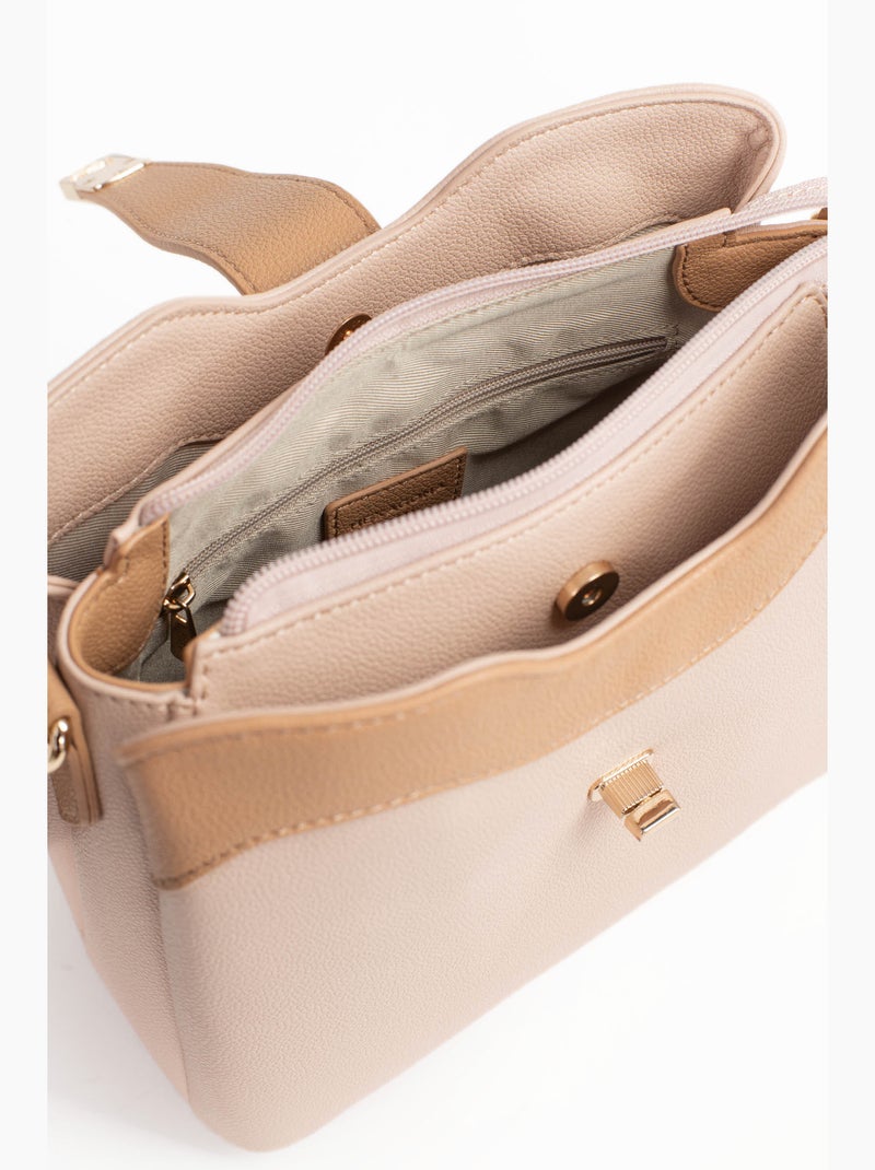 Sac porté épaule 1 anse lys hexagona Nude - Kiabi