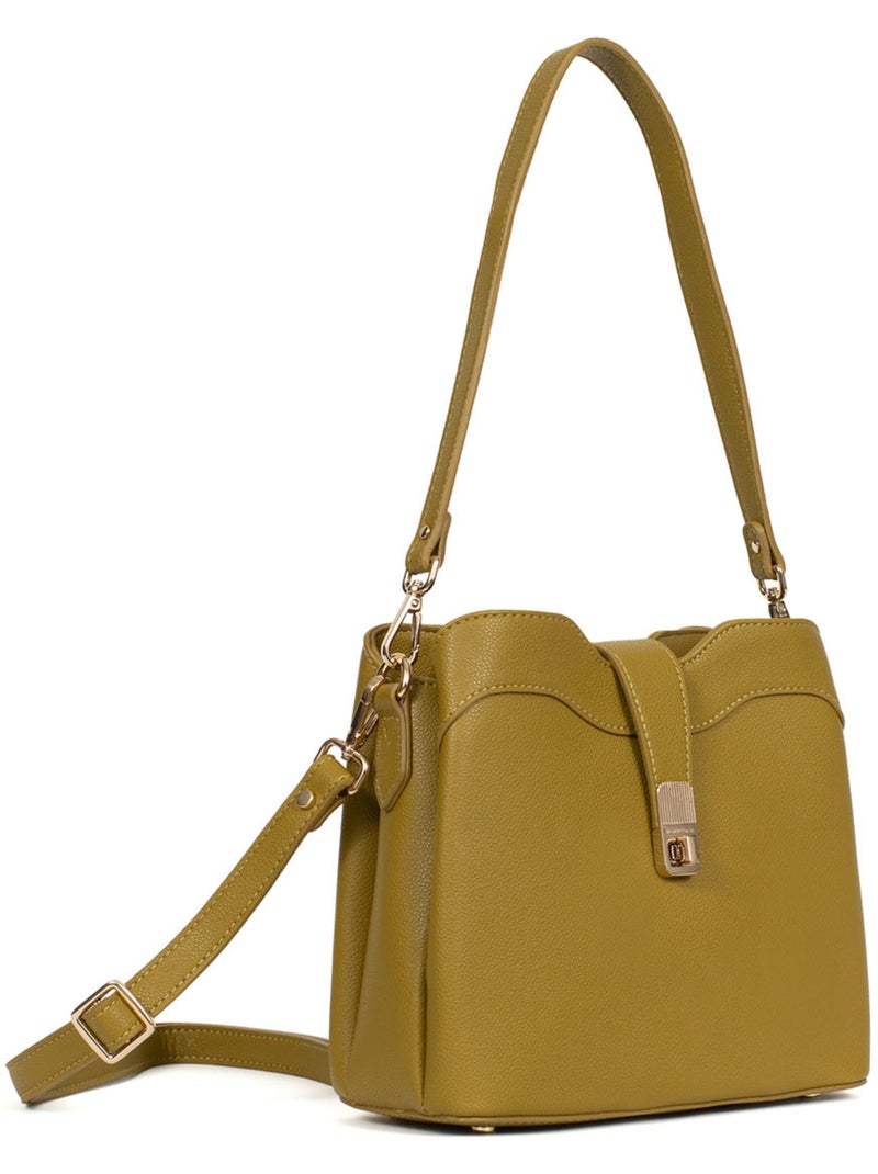 Sac porté épaule 1 anse lys hexagona Vert anis - Kiabi