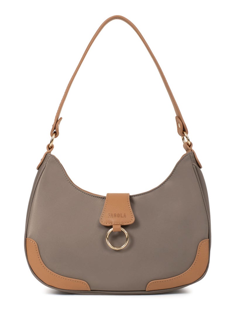 Sac porté épaule 1 anse Marron havane - Kiabi