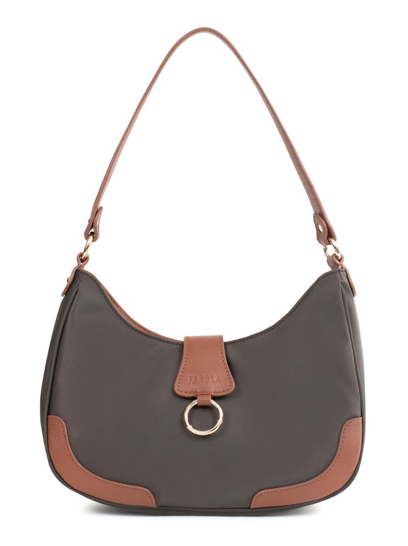 Sac porté épaule 1 anse Marron tabac - Kiabi