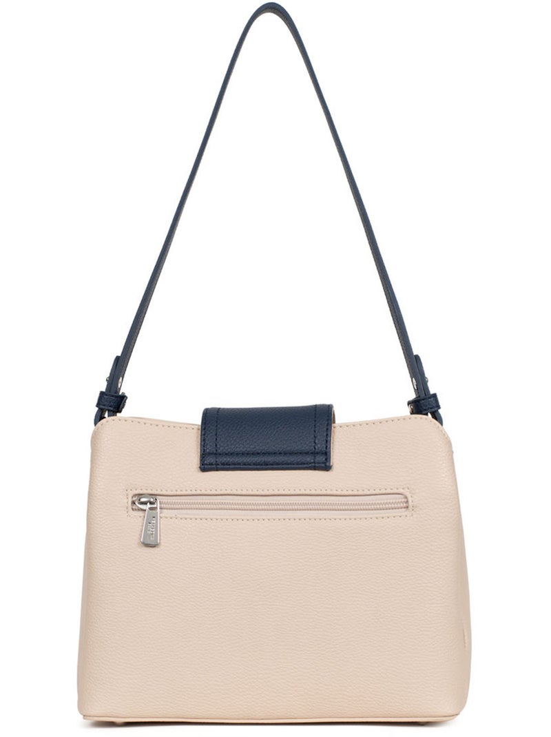 Sac porté épaule 1 anse MAYA Marine/Blanc - Kiabi
