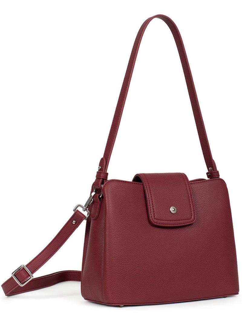 Sac porté épaule 1 anse MAYA Rouge carmin - Kiabi