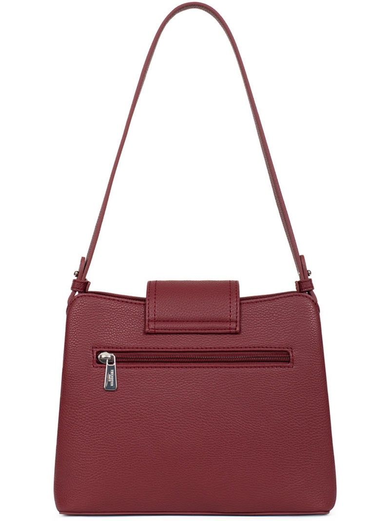 Sac porté épaule 1 anse MAYA Rouge carmin - Kiabi