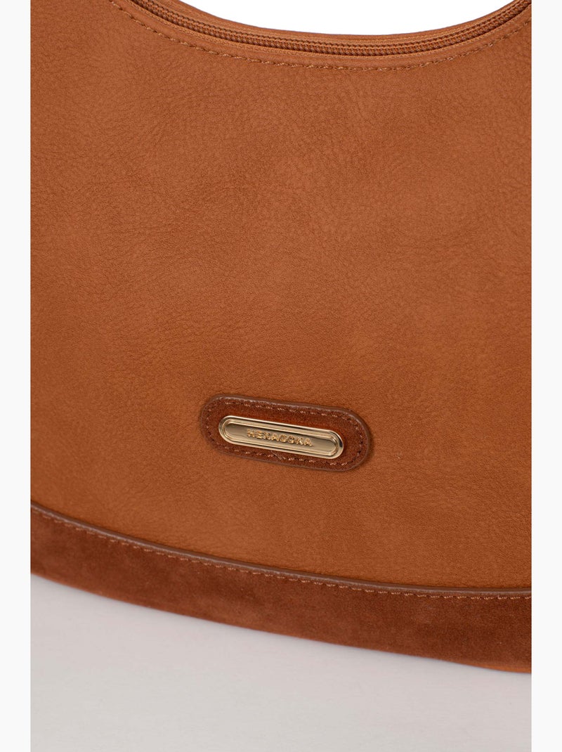 Sac porté épaule 1 anse moly hexagona Marron caramel - Kiabi