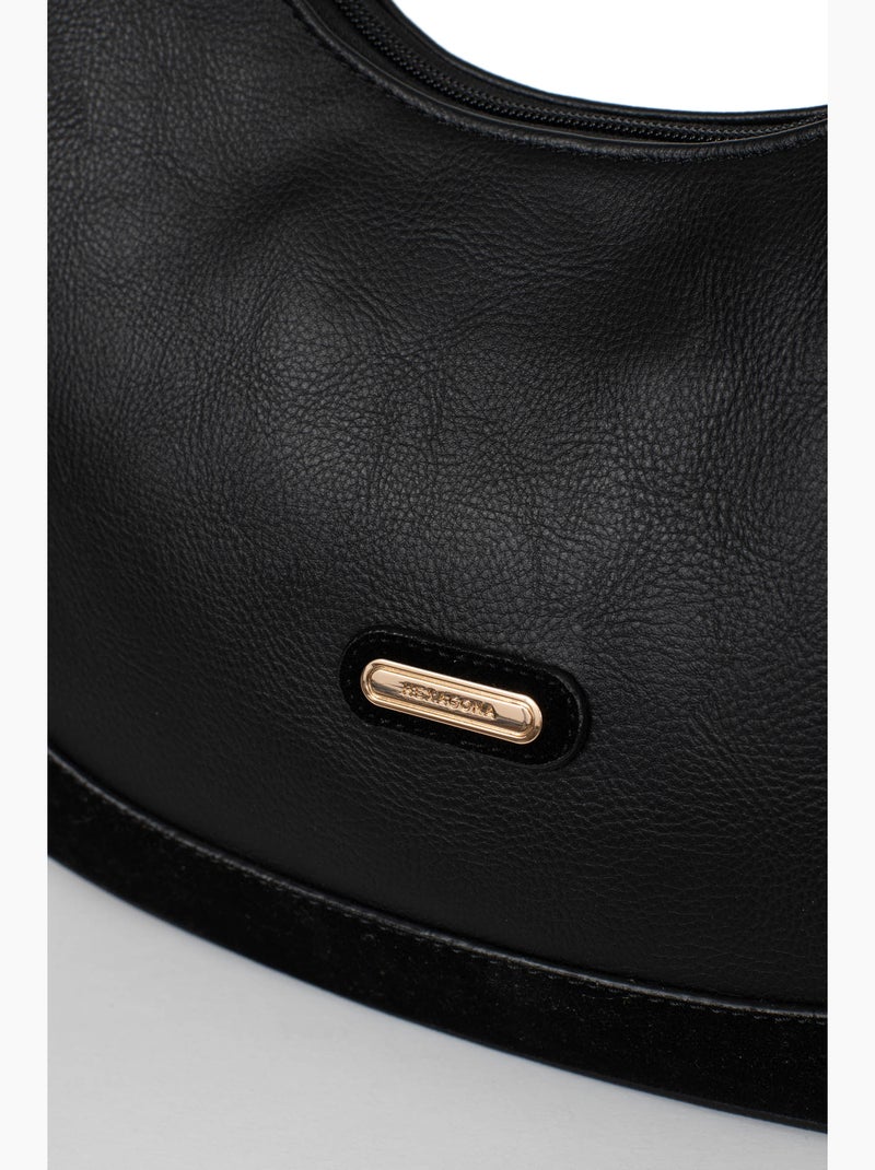 Sac porté épaule 1 anse moly hexagona Noir - Kiabi