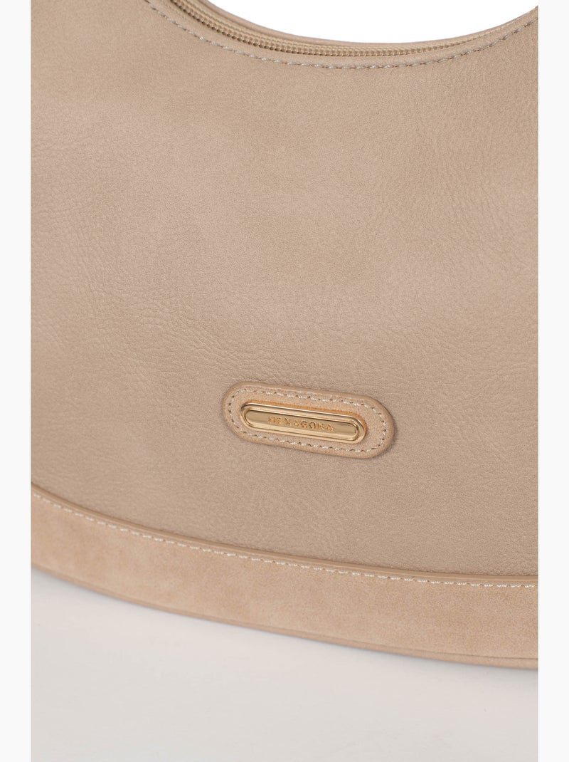 Sac porté épaule 1 anse moly hexagona Taupe - Kiabi
