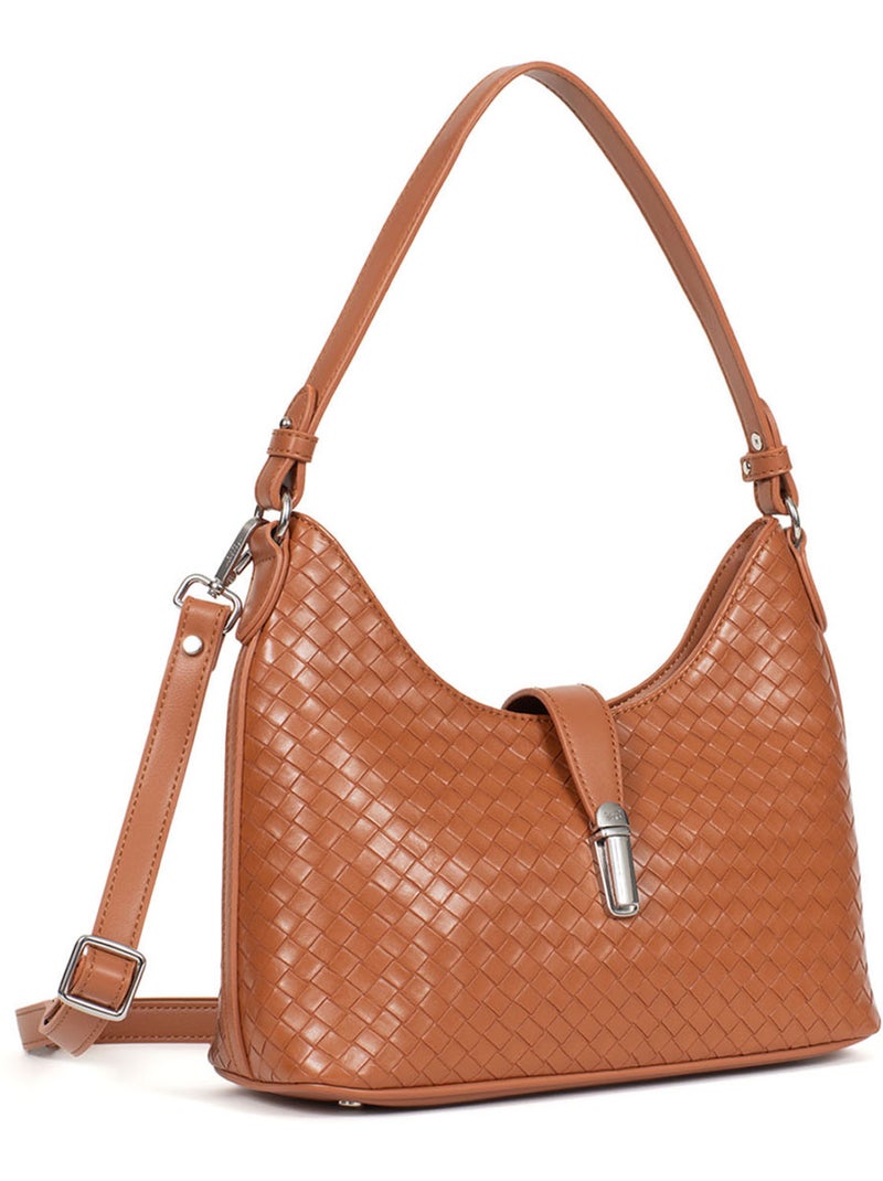 Sac porté épaule 1 anse nila hexagona Marron caramel - Kiabi