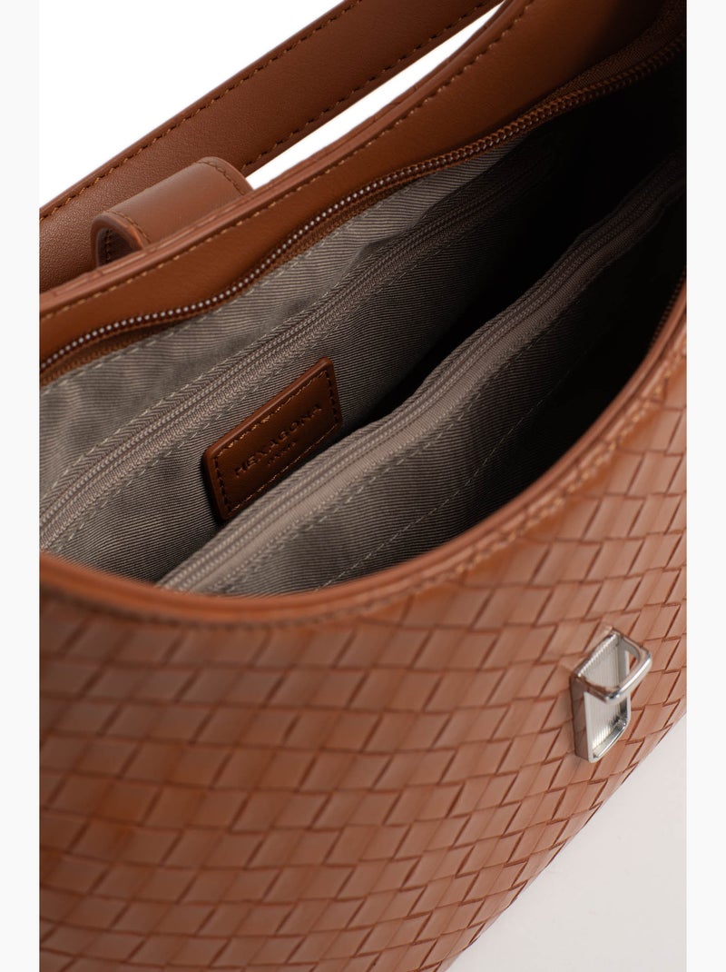 Sac porté épaule 1 anse nila hexagona Marron caramel - Kiabi