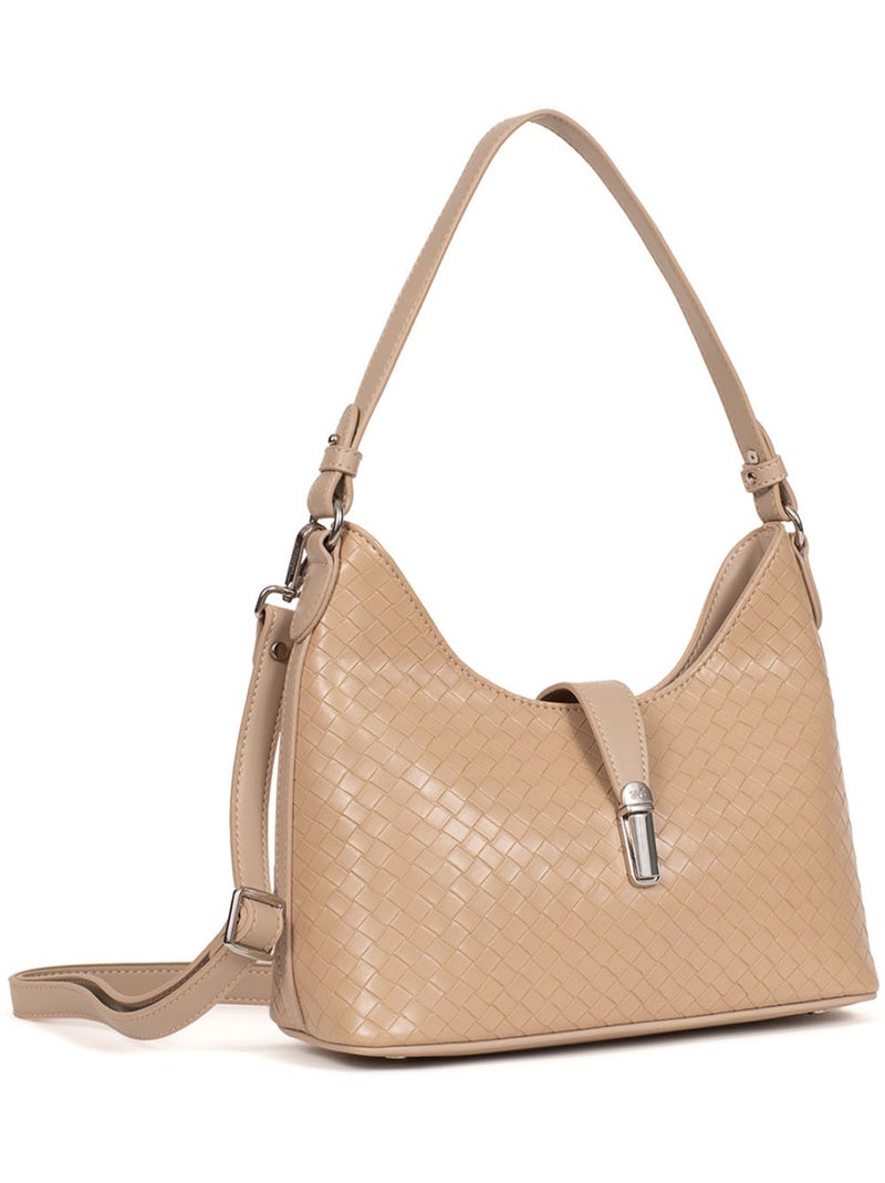 Sac porté épaule 1 anse NILA Taupe - Kiabi