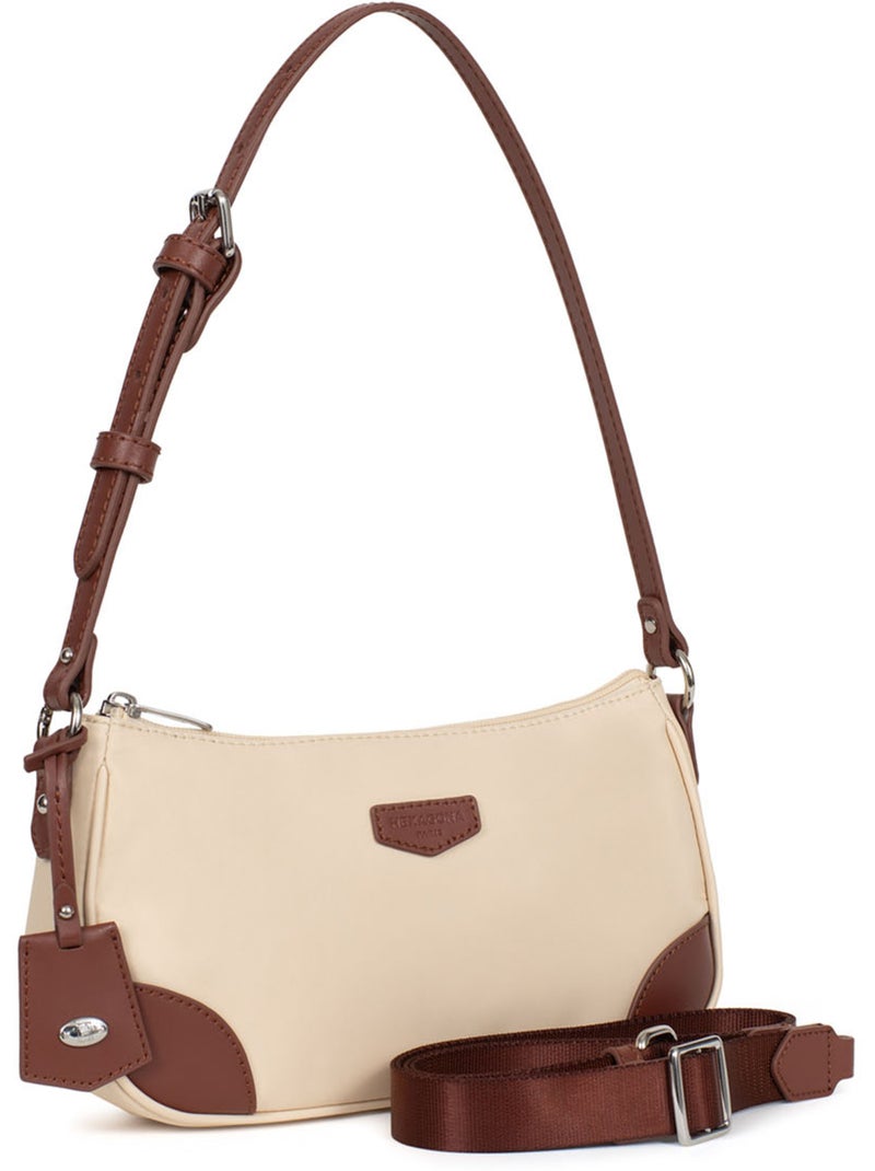 Sac porté épaule 1 anse pop hexagona Crème - Kiabi