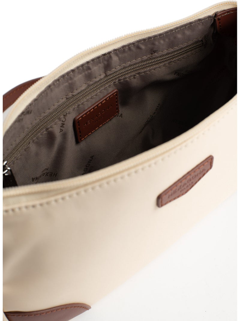 Sac porté épaule 1 anse pop hexagona Crème - Kiabi