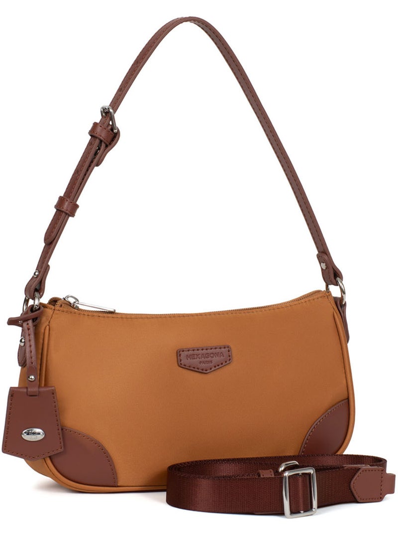 Sac porté épaule 1 anse pop hexagona Marron caramel - Kiabi