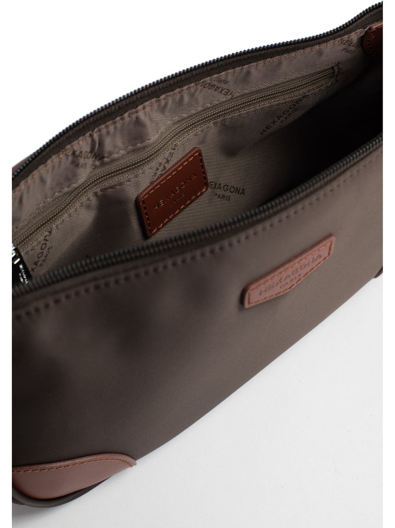 Sac porté épaule 1 anse pop hexagona Marron foncé - Kiabi