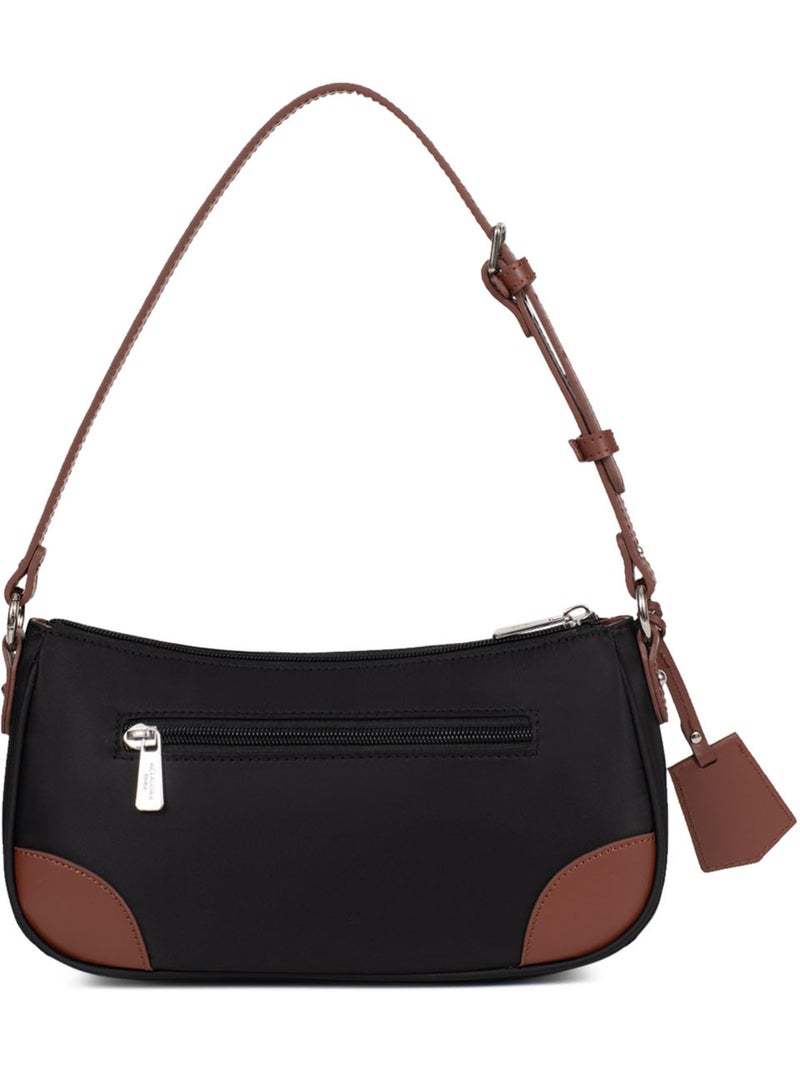 Sac porté épaule 1 anse pop hexagona Noir Marron - Kiabi