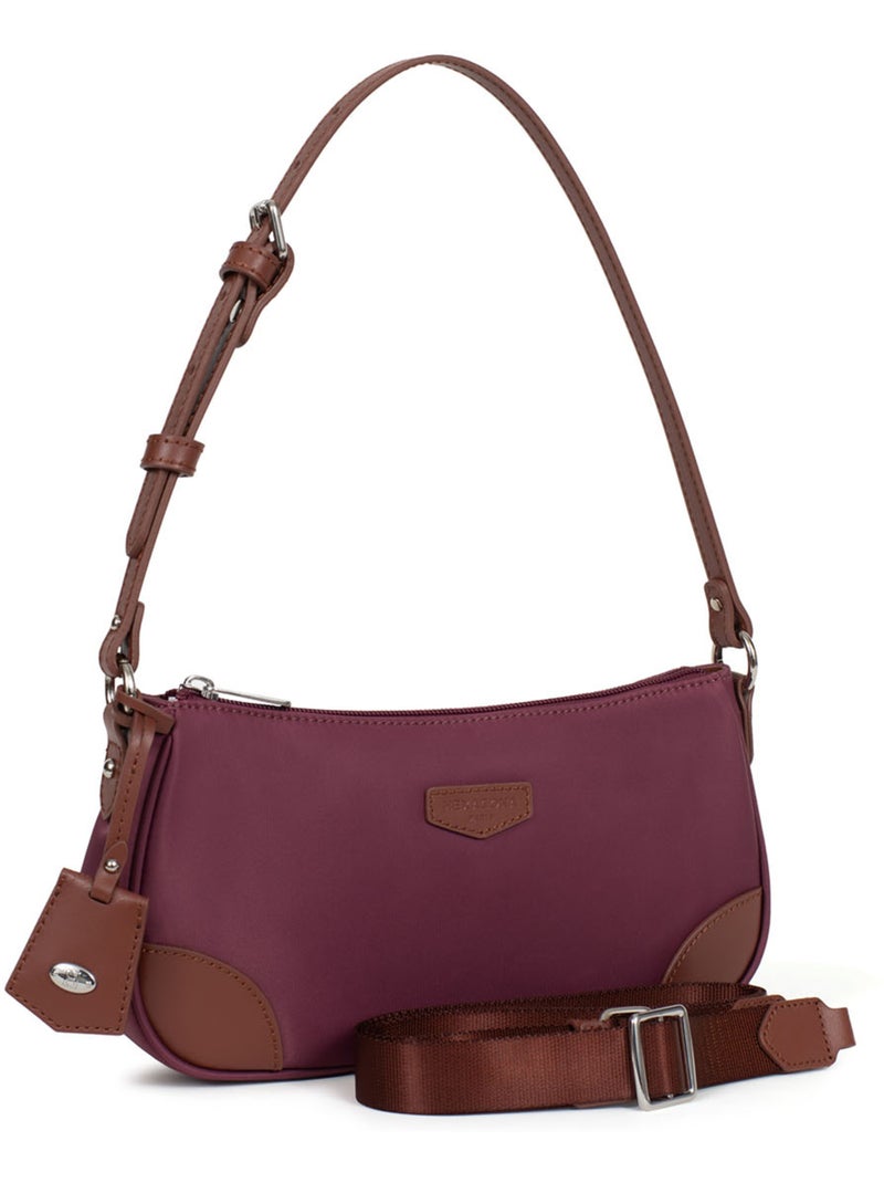 Sac porté épaule 1 anse pop hexagona Violet prune - Kiabi