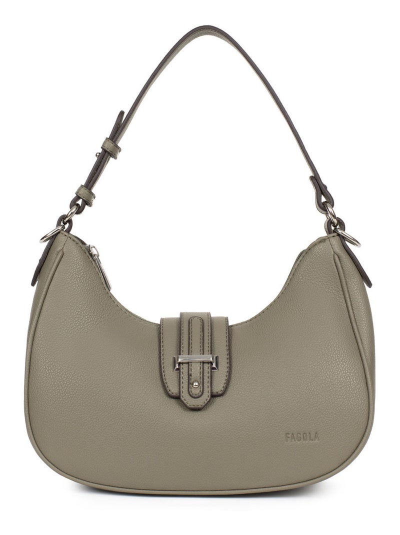 Sac porté épaule 1 anse Stella Femme Kaki - Kiabi
