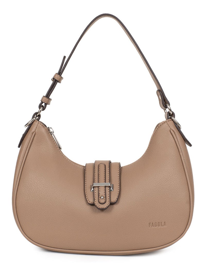 Sac porté épaule 1 anse Stella Femme Taupe - Kiabi