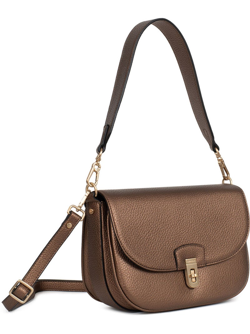 Sac porté épaule 1 anse zora hexagona Bronze - Kiabi