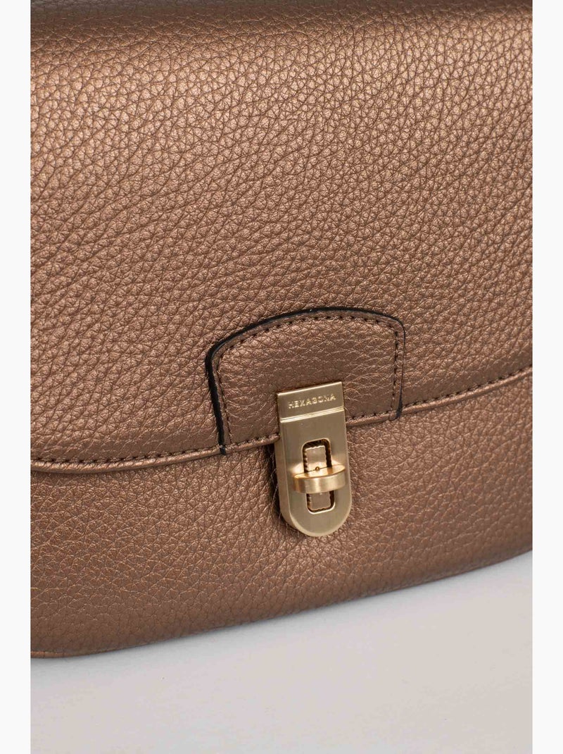 Sac porté épaule 1 anse zora hexagona Bronze - Kiabi