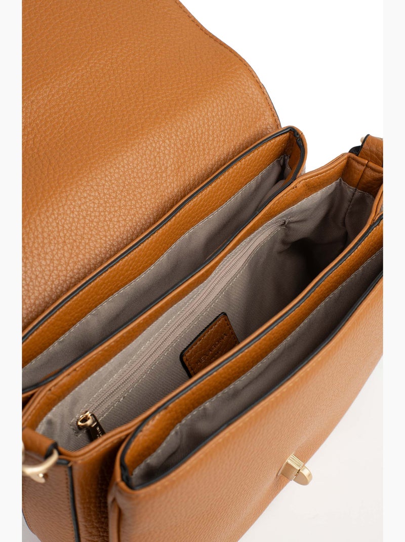 Sac porté épaule 1 anse zora hexagona Marron caramel - Kiabi