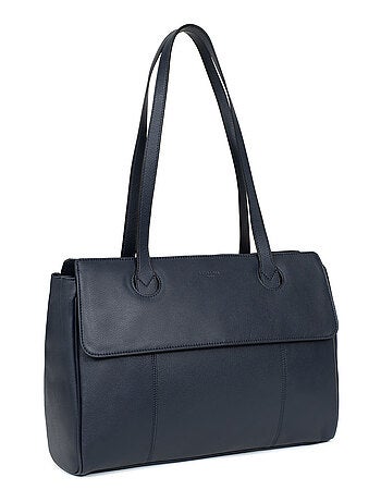 Sac porté épaule 2 anses 13" & a4 cuir confort business hexagona