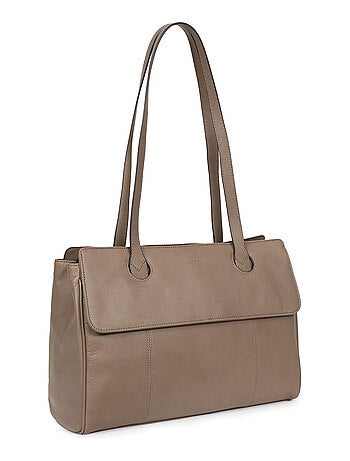 Sac porté épaule 2 anses 13" & a4 cuir confort business hexagona